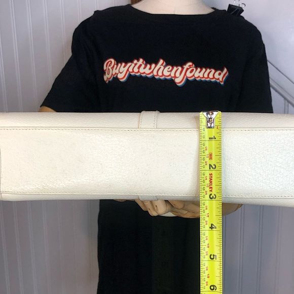 Vintage GUCCI Ivory Leather Satchel Self-Standing Silver Jackie Buckle Hand Bag - Picture 16 of 17